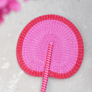 Handwoven Fan - Pink and Red