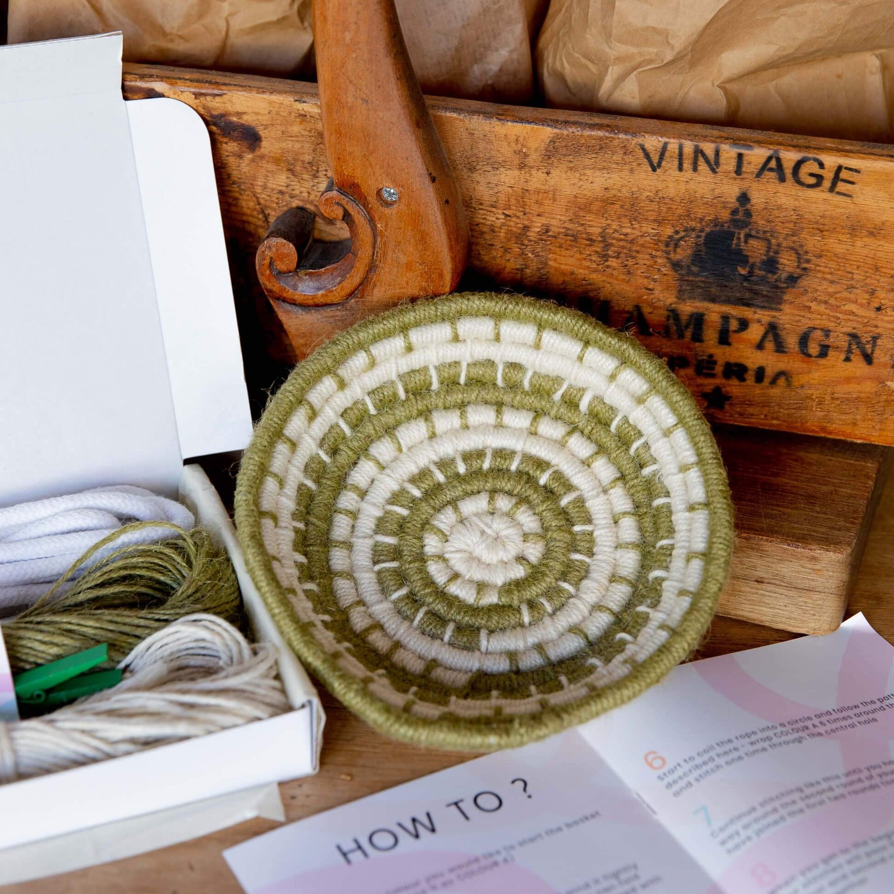 Make Your Own Twine Basket Kit DIY Craft Project La Basketry